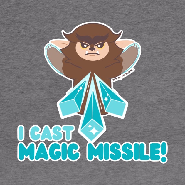 Bugsy the Bugbear Casts Magic Missile (D4 Dice) by whimsyworks